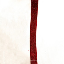 Wholesale Rose Gold Elastic Glitter Metallic Velvet Ribbon Garment Accessories High Stretch Elastic Webbing Belt 5/8